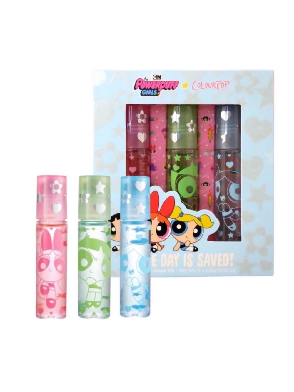 ✨NEW IN BOX LIMITED EDITION POWERPUFF GIRLS X COLOURPOP LIP GLOSS SET✨